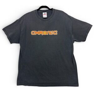 Vintage Chronic Paintball Shirt Mens XL Black Orange Y2K Skate Surf Early 2000s